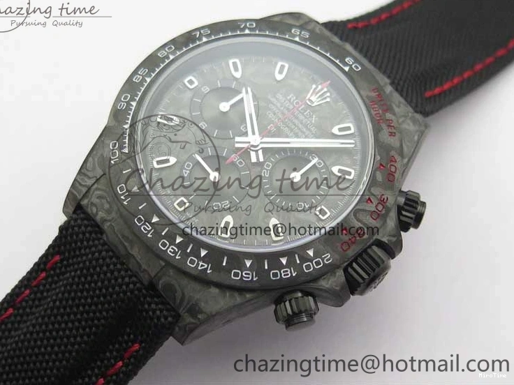 MiroTime 0124 Stretchable Daytona DIW All Black Carbon Noob 1:1 Best Edition Black Dial on Black Nylon Strap SA 2582